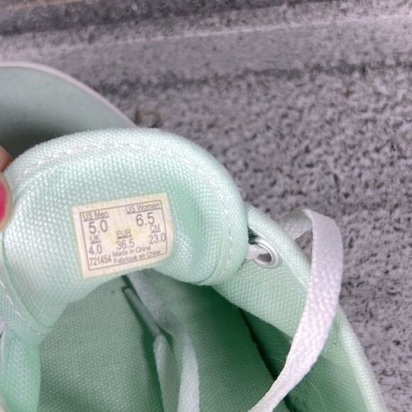 Vans Low Top Turquoise Sneakers Shoes Size 6.5 - Picture 8 of 8